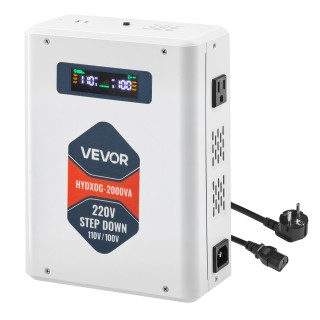 VEVOR Μετασχηματιστής Τάσης 2000VA, 220V σε 110V, 2 Αμερικάνικες Πρ...