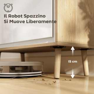 HOMCOM Μοντέρνα Κρεντέντζα με 2 Πόρτες και Ρυθμιζόμενο Ράφι, 72x35x...