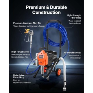 VEVOR Ηλεκτρικός Σπρέι Βαφής Airless 1500W, 3300PSI με Καρότσι για ...