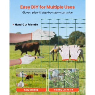 VEVOR Βαριά Καθηκόντος Γαλβανισμένο Συρματόπλεγμα, 1x20μ, 4x4 εκ, Π...