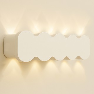 BAKAJI Απλίκα Τοίχου 10 LED Λευκή Λάμπα με Θερμό Λευκό Φως 26x8x3cm... BAKAJI Απλίκα Τοίχου 10 LED Λευκή Λάμπα με Θερμό Λευκό Φως 26x8x3cm...