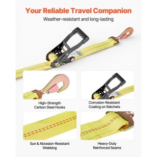 VEVOR Σετ Δεσίματος Τροχών με Ιμάντα ρυμούλκησης Άξονα, Αντοχή 4540...