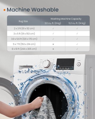 SONGMICS HOME Χαλί 60x90 εκ., Αντιολισθητικό, Πλενόμενο, Παραδοσιακ...