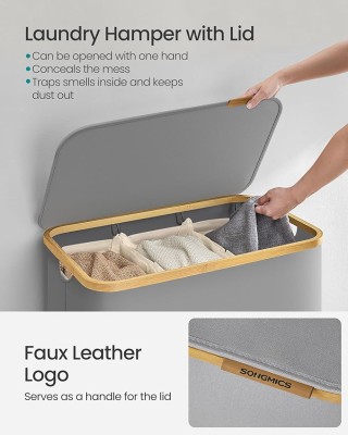 Καλάθι Απλύτων 150L 60 x 38.5 x 70.5 cm SONGMICS LCB515G01- Καλάθι Απλύτων 150L 60 x 38.5 x 70.5 cm SONGMICS LCB515G01-