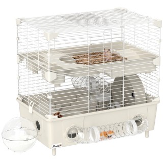 PawHut Διώροφη Κλουβί Χάμστερ με Ρόδα και Σωλήνες, 44.5x28x44 εκ, Κ... PawHut Διώροφη Κλουβί Χάμστερ με Ρόδα και Σωλήνες, 44.5x28x44 εκ, Κ...