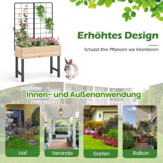 Costway  Υψωμένο Παρτέρι με Πέργκολα και με οπές αποστράγγισης 79 x...