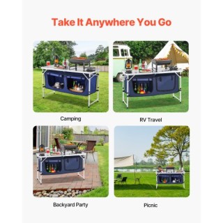 VEVOR Πτυσσόμενος Φορητός Σταθμός Μαγειρέματος με 3 Ρυθμιζόμενα Ύψη... VEVOR Πτυσσόμενος Φορητός Σταθμός Μαγειρέματος με 3 Ρυθμιζόμενα Ύψη...