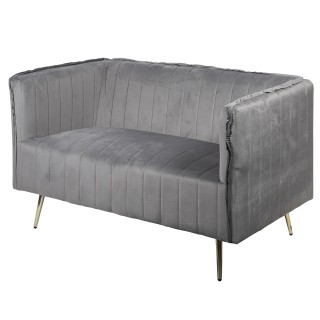 Galileo Διθέσιος vintage καναπές γκρι 126x75x82 cm με ξύλο και επέν...