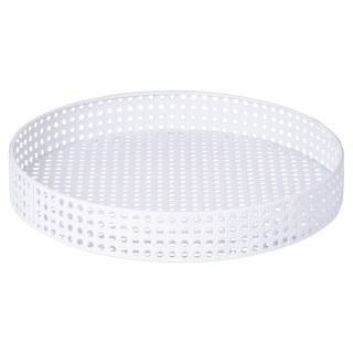 Galileo Πολυχρηστικό τραπέζι από σίδερο με 2 ράφια, εφέ ψάθας Βιένν...