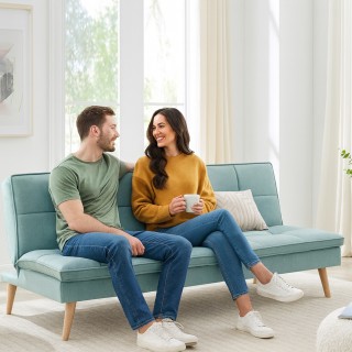 BAKAJI Καναπές-Κρεβάτι Ανακλινόμενο 3 Θέσεων Εργονομικό σε Υφασμάτι...