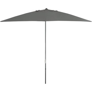 BAKAJI Ομπρέλα Κήπου Κεντρικού Πυλώνα 3x2 Μέτρα Γκρι με 6 Ακτίνες Ε...