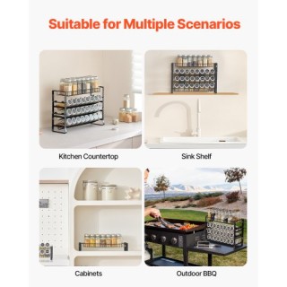 VEVOR Οργανωτής Μπαχαρικών Τοίχου 4τμχ TMSDLJHSTZ4CY0SXYV0