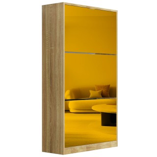 BAKAJI Καφέ Λεπτή Παπουτσοθήκη με 3 Καθρέπτες Πόρτες και Εξοικονόμη... BAKAJI Καφέ Λεπτή Παπουτσοθήκη με 3 Καθρέπτες Πόρτες και Εξοικονόμη...