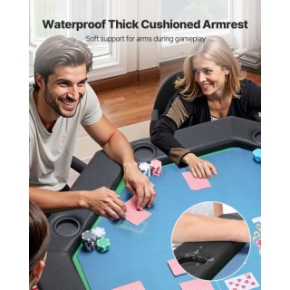 VEVOR Πτυσσόμενο Τραπέζι Πόκερ 1220 mm για 8 Παίκτες - Καζίνο Texas...