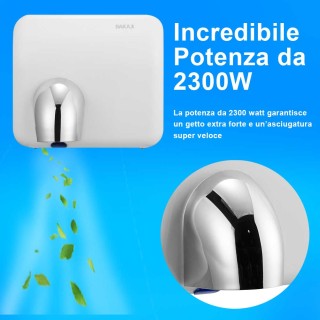 BAKAJI  Ηλεκτρικό Αυτόματο Στεγνωτήριο Χεριών Ξενοδοχείου Ζεστού Αέ...