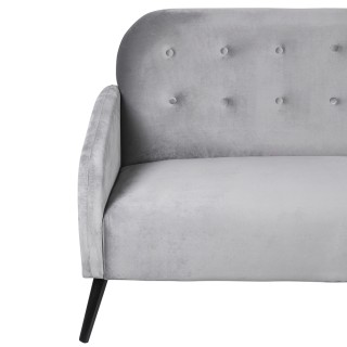 Galileo Διώδιος καναπές σε ανοιχτό γκρι χρώμα με βελούδινη υφή υφάσ...