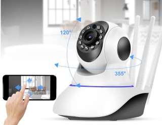 Κάμερα IP WiFi με Περιστροφή, Ήχο και Εσωτερικό Αισθητήρα Κίνησης ... Κάμερα IP WiFi με Περιστροφή, Ήχο και Εσωτερικό Αισθητήρα Κίνησης ...