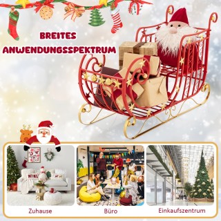 Costway Εντυπωσιακός Κόκκινο-Χρυσός Χριστουγεννιάτικος Έλκηθρος γι... Costway Εντυπωσιακός Κόκκινο-Χρυσός Χριστουγεννιάτικος Έλκηθρος γι...