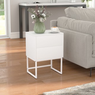 HOMCOM Μοντέρνο Κομοδίνο 2 Συρταριών με Πίεση, MDF & Ατσάλι, 40x30x... HOMCOM Μοντέρνο Κομοδίνο 2 Συρταριών με Πίεση, MDF & Ατσάλι, 40x30x...