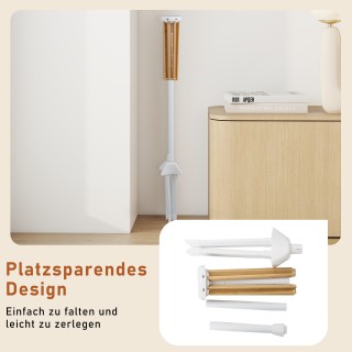 Costway Τετράποδος Στεγνωτήρας Ρούχων με 8 Μπαμπού Ράβδους & 40 Θέσ...