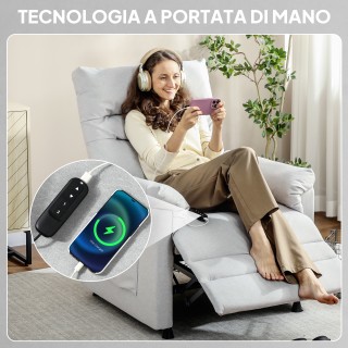 Θερμαινόμενη Πολυθρόνα Ανακλινόμενη με Υποπόδιo, 8 Σημεία Μασάζ και... Θερμαινόμενη Πολυθρόνα Ανακλινόμενη με Υποπόδιo, 8 Σημεία Μασάζ και...