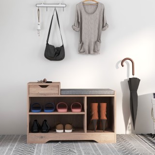 HOMCOM Πάγκος Σκαρπιέρας Μοντέρνα με 3 Ανοικτά Ράφια και Συρτάρια, ... HOMCOM Πάγκος Σκαρπιέρας Μοντέρνα με 3 Ανοικτά Ράφια και Συρτάρια, ...