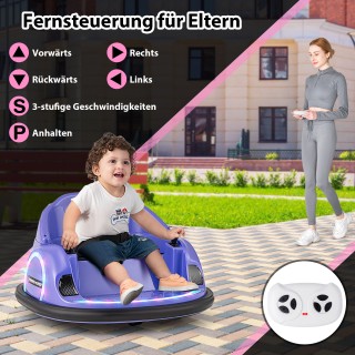 Costway  Ηλεκτρικό Αυτοκινητάκι 12V με Αμφίδρομη Περιστροφή 360°, Τ...