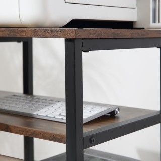 HOMCOM Γωνιακό Γραφείο με Ράφι 3 Επιπέδων σε Βιομηχανικό Στυλ, 135x... HOMCOM Γωνιακό Γραφείο με Ράφι 3 Επιπέδων σε Βιομηχανικό Στυλ, 135x...