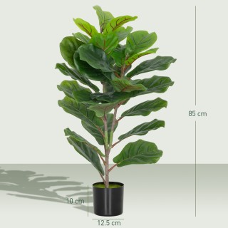 HOMCOM Τεχνητό Φυτό Ficus Lyrata Ύψους 80 εκ. για Εσωτερικούς Χώρου...