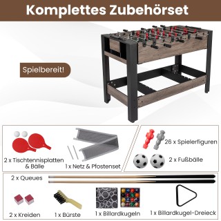 Costway 3 σε 1 Περιστρεφόμενο Παιχνιδοι τραπέζι 49 ιντσών Συνδυαστι...