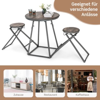 Costway Σύγχρονο Σετ Τραπεζιού και Σκαμπό 206,5 x 77,5 x 90 cm  με ...