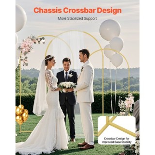 VEVOR Σετ Μεταλλικών Αψίδων για Φόντο, 3 Σταντ με Θήκη Σύνδεσης για... VEVOR Σετ Μεταλλικών Αψίδων για Φόντο, 3 Σταντ με Θήκη Σύνδεσης για...