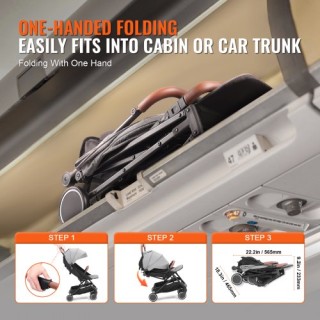 Καρότσι Μωρού VEVOR με Ρυθμιζόμενη Πλάτη & Υποπόδιο, Σκούρο Γκρι B... Καρότσι Μωρού VEVOR με Ρυθμιζόμενη Πλάτη & Υποπόδιο, Σκούρο Γκρι B...