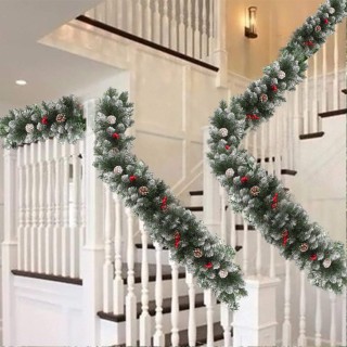 BAKAJI  Χριστουγεννιάτικο Στεφάνι Χιονισμένο Marilleva 270cm Πολύ Π...