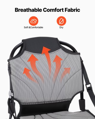 VEVOR Καθίσμα Καγιάκ Καθολικό Αναδιπλούμενο με Ρυθμιζόμενη Πλάτη κα...