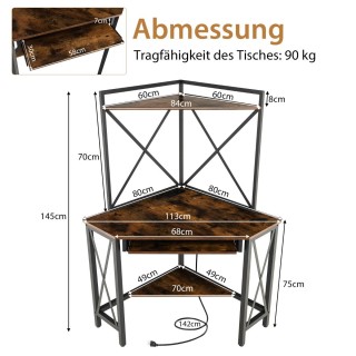 Costway Γωνιακό Γραφείο με Ενσωματωμένο Ντουλάπι και Σταθμό Φόρτισ... Costway Γωνιακό Γραφείο με Ενσωματωμένο Ντουλάπι και Σταθμό Φόρτισ...