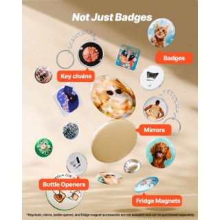 VEVOR Μηχανή Κατασκευής Καρφίτσας, Πλαστική, 58 mm, 100 Τμχ, Κόκκιν...