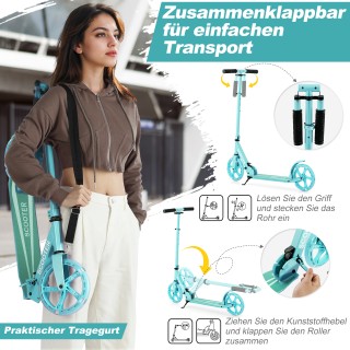 Costway Πτυσσόμενο Σκούτερ με Ανθεκτικότητα 100kg & 2 LED Ρόδες Ρυθ... Costway Πτυσσόμενο Σκούτερ με Ανθεκτικότητα 100kg & 2 LED Ρόδες Ρυθ...