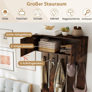 Costway Καλαίσθητη Επιτοίχια Κρεμάστρα με 5 Διπλά Άγκιστρα & Δίφυλ... Costway Καλαίσθητη Επιτοίχια Κρεμάστρα με 5 Διπλά Άγκιστρα & Δίφυλ...