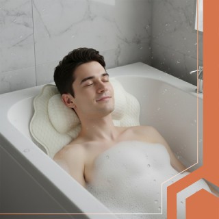 Ruhhy Relax Μαξιλάρι Μπάνιου με Βεντούζες για Χαλάρωση στην Μπανιέρ...