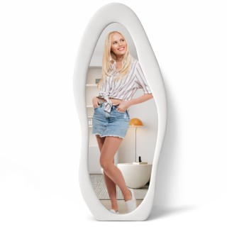 Shally Dogan Μεγάλος Κυματιστός Καθρέφτης με Πλαίσιο Επενδεδυμένο μ...