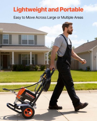 VEVOR Ηλεκτρικός Αερογράφος Υψηλής Πίεσης 900W με Καρότσι για Εσωτε... VEVOR Ηλεκτρικός Αερογράφος Υψηλής Πίεσης 900W με Καρότσι για Εσωτε...