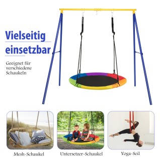 Costway Μεταλλική Κούνια με Ρυθμιζόμενα Σχοινιά και Ανθεκτική Κατασ... Costway Μεταλλική Κούνια με Ρυθμιζόμενα Σχοινιά και Ανθεκτική Κατασ...