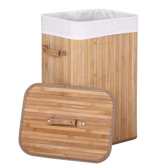 BAKAJI Πτυσσόμενο Καλάθι Απλύτων από Μπαμπού και Ύφασμα με Χειρολα... BAKAJI Πτυσσόμενο Καλάθι Απλύτων από Μπαμπού και Ύφασμα με Χειρολα...