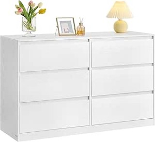 VASAGLE Συρταριέρα Κρεβατοκάμαρας με 6 Συρτάρια, KAILYN Collection ...