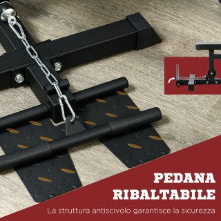 SPORTNOW Πολυλειτουργικός Σταθμός Γυμναστικής με Lat Machine, Ρυθμι...