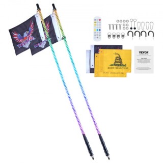 VEVOR LED Σπιράλ Φώτα 1.5M RGB με Τηλεχειριστήριο για ATV/UTV  CRKJ...