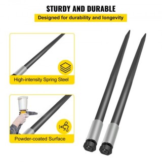 VEVOR  Μαύρες Ακίδες Δεματοποιητή 49 4000 lbs 1 3/4 Διάμετρος CM49Y...