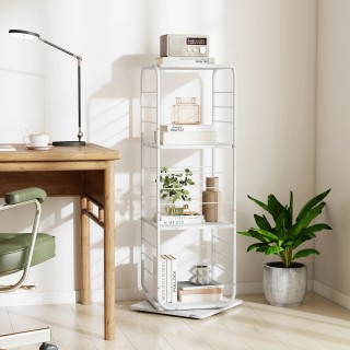 Costway Περιστρεφόμενη Βιβλιοθήκη 4 Επιπέδων 360° με Μεταλλικό Σκελ... Costway Περιστρεφόμενη Βιβλιοθήκη 4 Επιπέδων 360° με Μεταλλικό Σκελ...