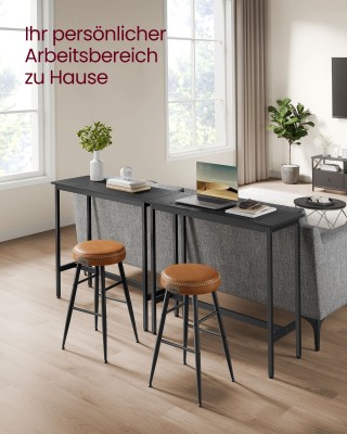 Βιομηχανικό Τραπέζι VASAGLE, 100 εκ., Μαύρο 